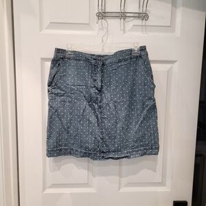 Skort in blue with white dots by Karen Scott sz 8